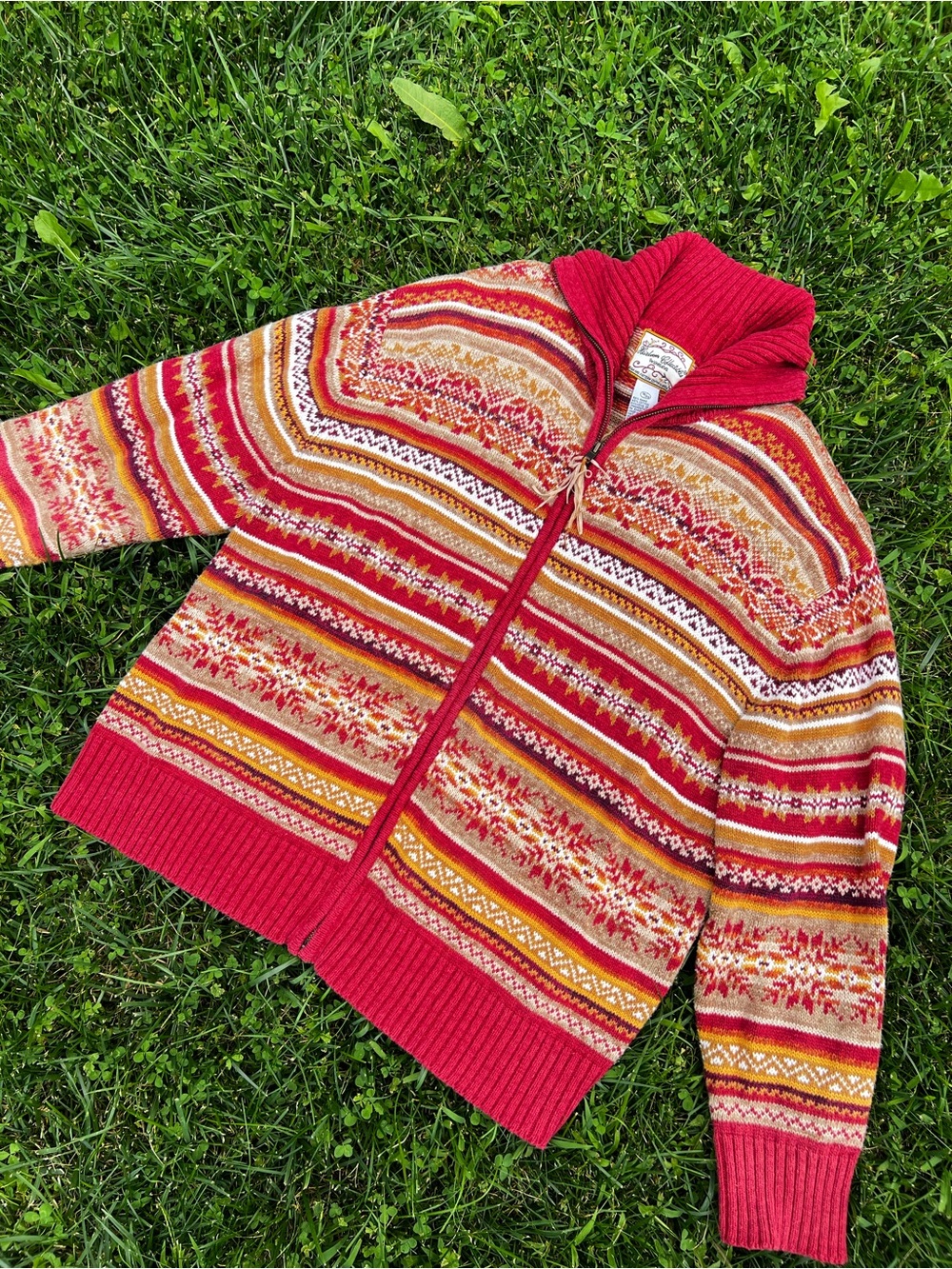 Heirloom Collectibles Colorful Striped Knit Cardigan